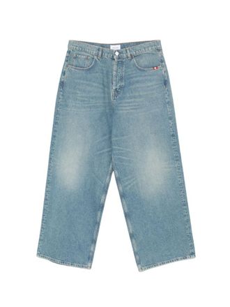 Amish Light Blue Washed Wide Leg Jeans