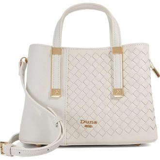 Dune London Dinkydorry Faux Leather Top Handle Bag in White/White at Nordstrom
