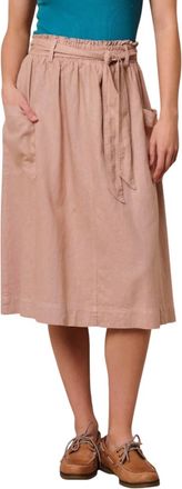 Sundry High Waisted A Line Cargo Skirt In Almond