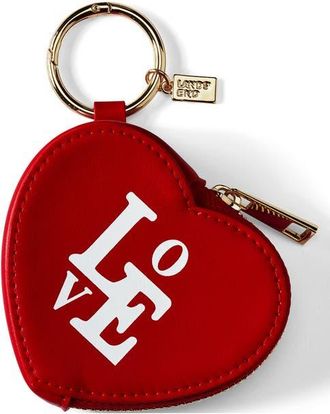 Lands End Heart Zip Pouch Bag Charm in Red at Nordstrom