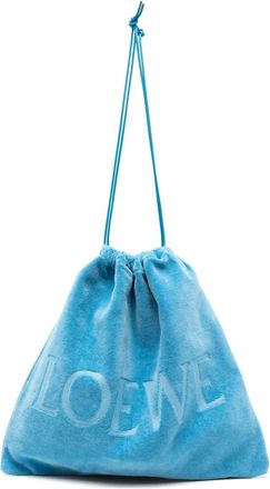 Loewe logo-debossed clutch - Blue