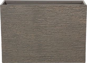 Beliani Maceta De Piedra Marr&oacute;n 56 X 80 X 56 Cm Rectangular Para Interior Y Exterior Edessa