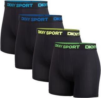 DKNY Pack of 4 Boxer Briefs in Blue/blue/yellow/green Logo at Nordstrom Rack, Size X-Large