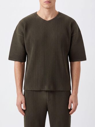 Homme Pliss&eacute; Issey Miyake Maglia plissettata Homme Pliss&eacute; Issey Miyake a maniche corte con scollo a V
