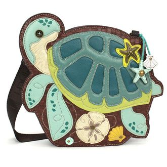 Chala Novelty Purse - Women RFID Protected Pal Purse with Adjustable Crossbody Strap, Turtle - Turquoise, One Size
