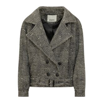 Isabel Marant Elvane Wool Coat - Coats - Mujer - Negro - S