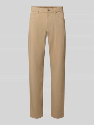 Christian Berg Comfort Fit Hose mit Eingrifftaschen in Mittelbraun Mel, Gr&ouml;&szlig;e 32/30