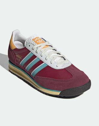 adidas Originals SL 72 - Scarpe bordeaux e menta-Rosso
