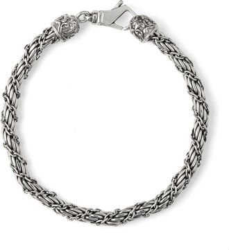 Emanuele Bicocchi Bracciale in corda con catena - Argento