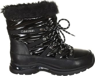 Calvin Klein Enkellaarsjes - Dames - Winterlaarzen - Zwart - 37 EU - Katoen - Schoenen