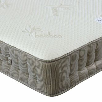 Bedmaster Bamboo Vitality 2000 Pocket Sprung Memory Foam Mattress in Light Brown | Size: Single