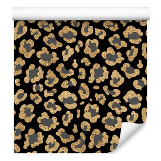 OEM Carta Da Parati Effetto Pelle Dorata, Ocra E Oro Per Soggiorno E Camera Da Letto, 50x1000 Cm