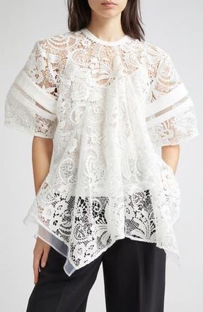 3.1 Phillip Lim Corded Lace Top in White Multi at Nordstrom Rack, Size Medium
