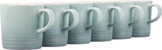 LE CREUSET Set of 6 12-Ounce Stoneware Mugs in Sea Salt at Nordstrom