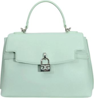 Gaëlle Paris Tassen, Dames, Groen, ONE Size, Mint Handtas met Logo Slot