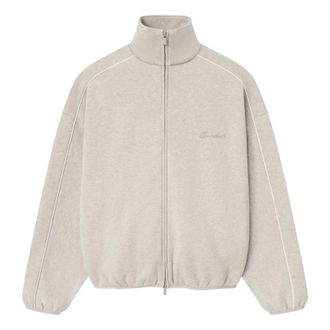 Fear of God Modern Fleece Track Jacket With Piping Heather Stone Cloud White 202SP256892F