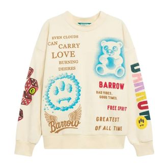 Barrow Sudadera con estampado y cuello redondo con bordes acanalados - Sweatshirts & Hoodies - Hombre - Beige - XS