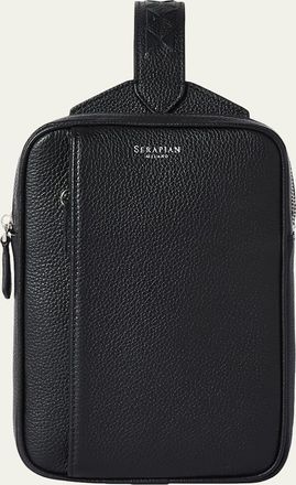 Serapian Mens Cachem Leather Sling Bag