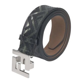 Fendi Belts, male, Black, 100 CM, Black Leather Belt Stylish Model