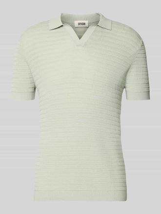 Drykorn Drykorn Slim Fit Strick-Poloshirt mit Strukturmuster Modell BRAIAN in Mint, Gr&ouml;&szlig;e XXL