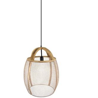 Fabrilamp Abrila Colgante Natural Modelo Coimbra Marron 1 Luz