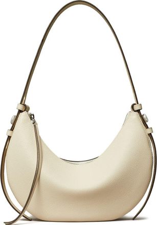 Tory Burch Romy Half Moon Shoulder Bag in Light Cream at Nordstrom