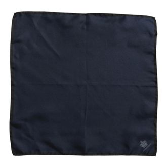 Dolce & Gabbana Pocket Scarves, male, Blue, Size: ONE SIZE Crown Silk Square Foulard