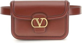 Valentino Garavani Bordeaux Calf Leather Bos Taurus Shoulder Womens Bag