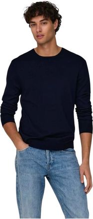 Only & Sons Maglione Wyler - Heren - Ronde hals truien - Blauw - XL - Truien & Vesten