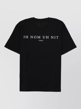 Ih Nom Uh Nit newspaper mask graphic print crew neck t-shirt