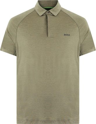 HUGO BOSS Hugo, Polo Shirts, male, Green, Size: M Tour Wool Polo