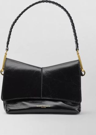 Gianni Chiarini shoulder bag clutch adjustable strap gold tone