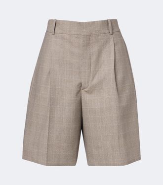 Bottega Veneta Prince of Wales check wool Bermuda shorts
