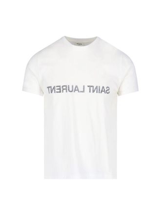 Saint Laurent Logo Cotton T-Shirt
