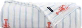 Nautica Lobster Watercolor Stripes King Blanket