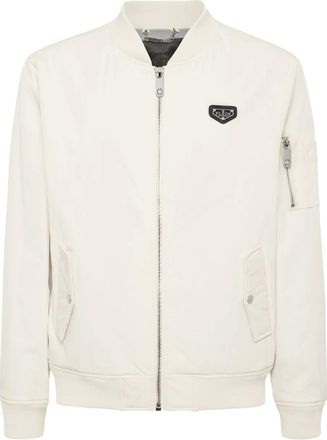 Philipp Plein Bomber con placca logo - Toni neutri