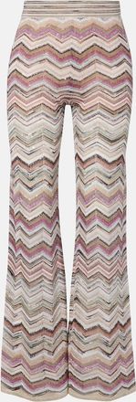 Missoni Zigzag lam&eacute; wide-leg pants