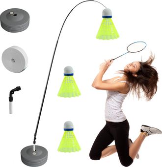 Generic Badminton Training Tool - Practice Equipment, Rebound Badminton Set, Stretch Training Gear | Self-Learning Trainer Design, Portable Sports Machine Enh
