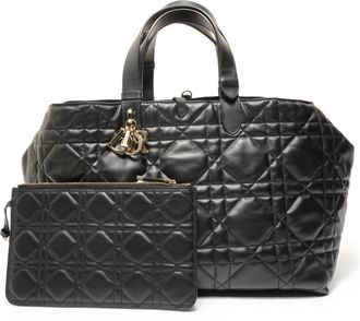 Dior Black Leather Tote Bag (Pre-Owned)