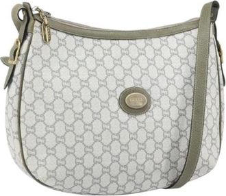 Gucci Pre-owned Shoulder Bag - Dames - Vintage Schoudertas - Grijs - ONE Size - Leer - Vintage