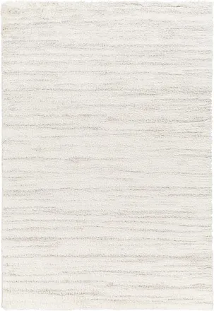 Surya Alfombra shaggy moderna blanco/gris 160x213