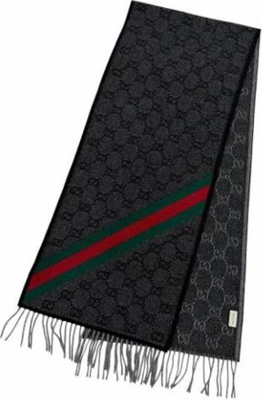 Gucci Pre-owned Stole - Heren - Vintage Accessoires - Grijs - ONE Size - Wol - Vintage