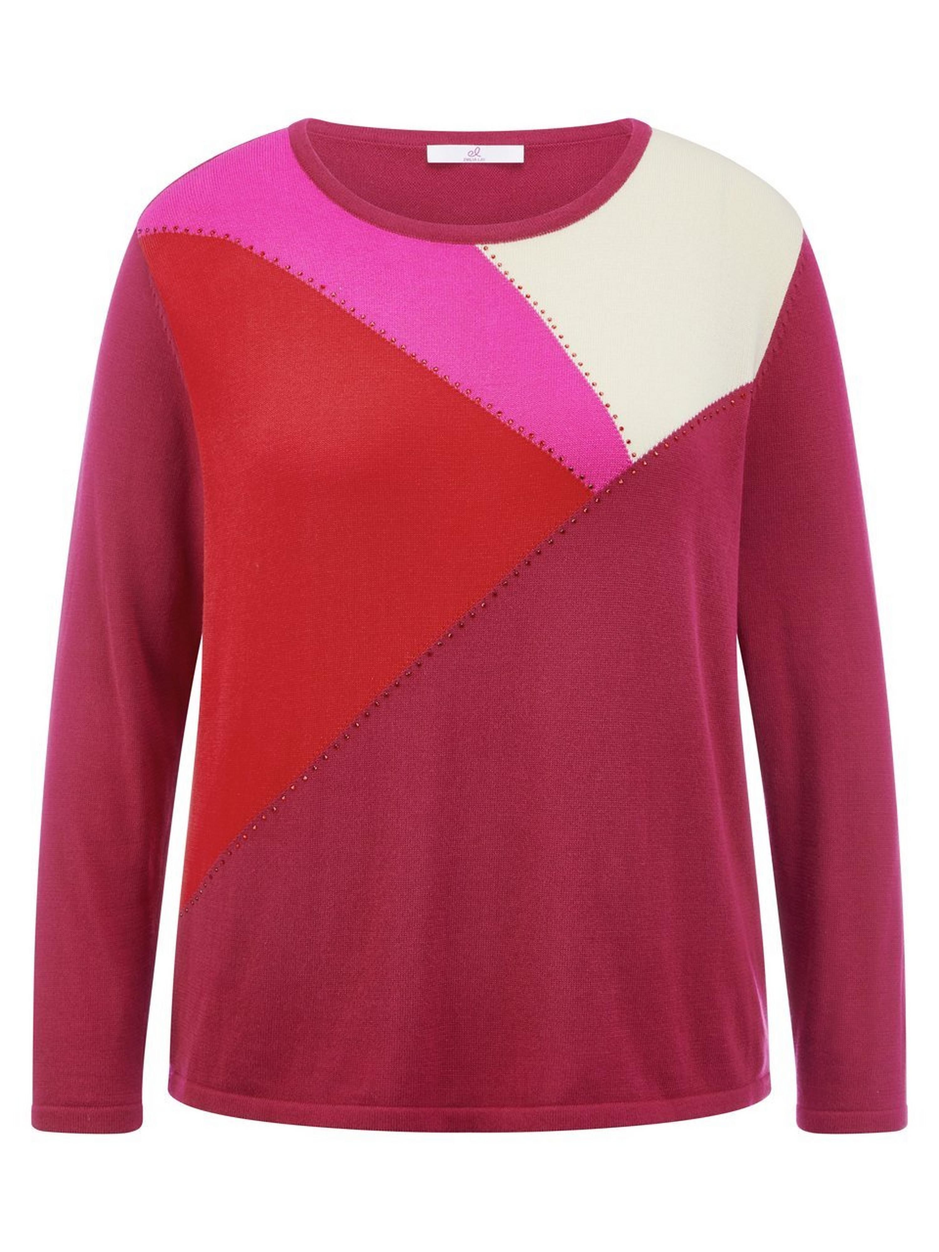 Gerry Weber Damen Pullover in Jacquard-Strick Langarm Gemustert