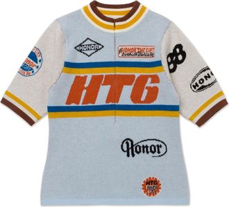 Honor The Gift Racing Mock Neck Half-Zip Top in Sky Blue at Nordstrom, Size Large