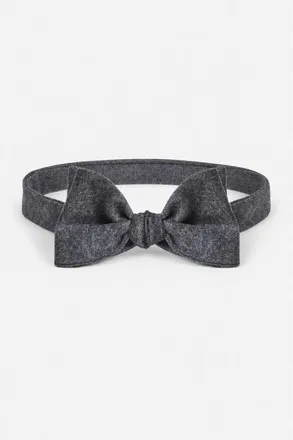 Brunello Cucinelli MenS Dark Grey Wool Bowtie, Size OS