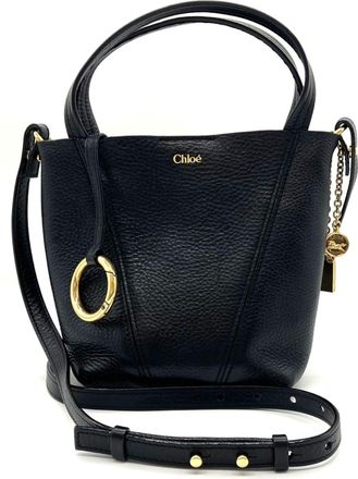 Chlo&eacute; Black Leather Tote Bag (Pre-Owned)