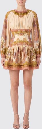 Zimmermann Mini abito Indra in seta e cotone a fantasia floreale