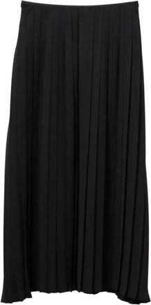 Junya Watanabe Geplooide Midi Rok - Dames - Midirokken - Zwart - M - Rokken
