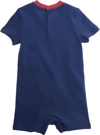 Polo Ralph Lauren Unisex Knit Shortall Blue Cotton Jumpsuits Dress