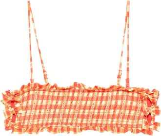 Damson Madder Top bikini con fiocco - Arancione